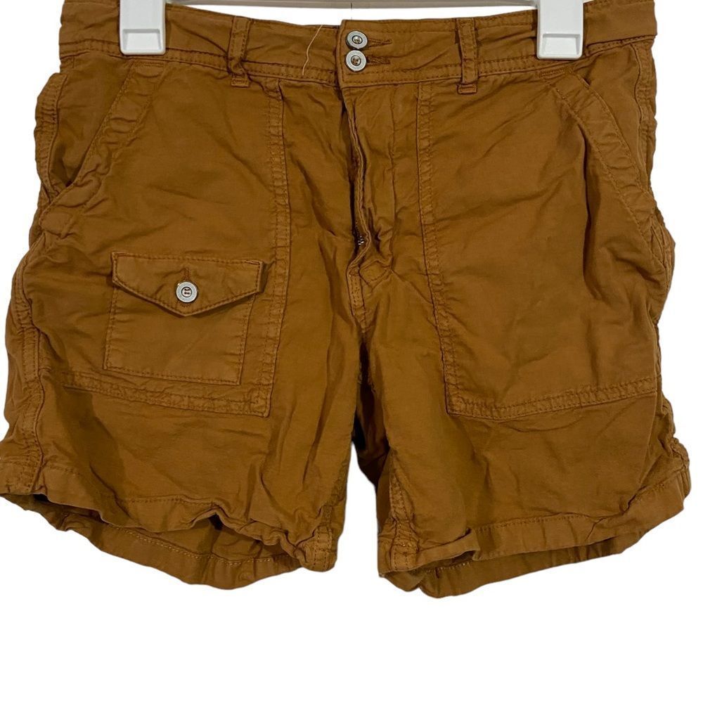 Anthropologie The Wander Burnt Orange Midi Shorts